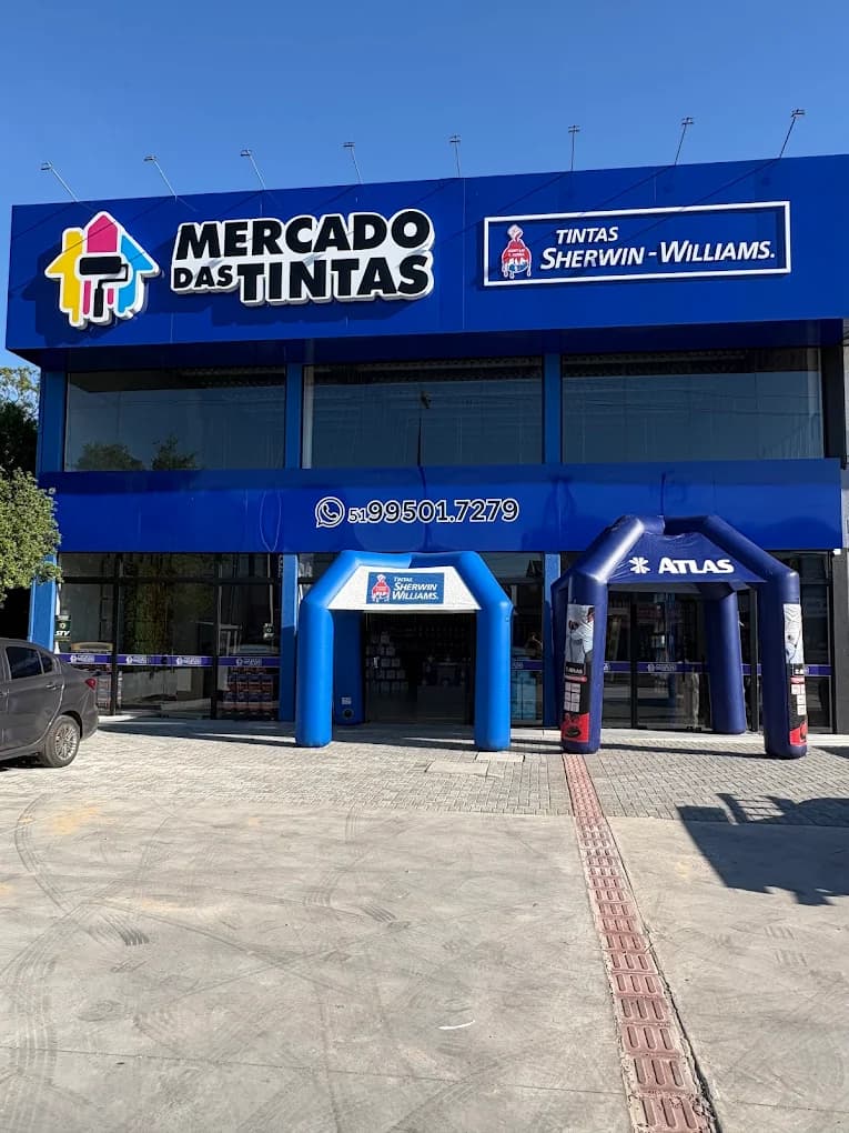 Fachada da loja Mercado das Tintas em Porto Alegre, bairro Hípica