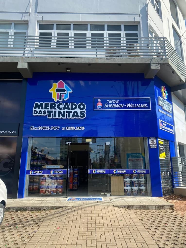 Fachada da loja Mercado das Tintas em São Leopoldo, Centro